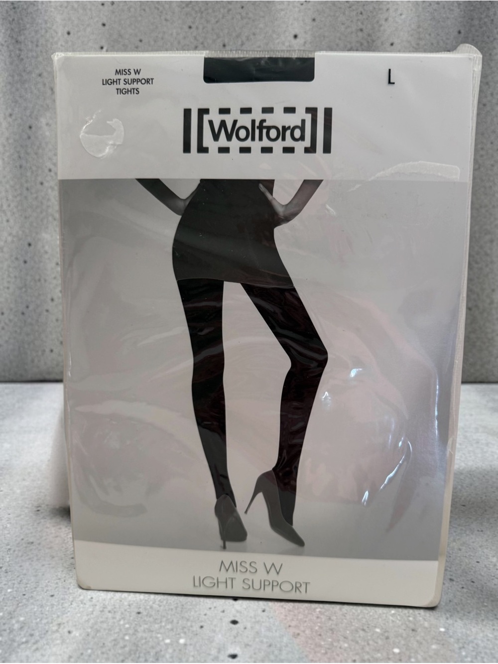 New! WOLFORD Black MISS W 40 LIGHT SUPPORT TIGHTS Size LARGE